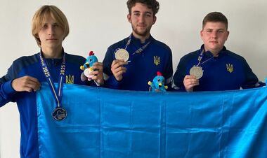 Украинское юниорское трио взяло серебро ЧЕ-2025 по стрельбе