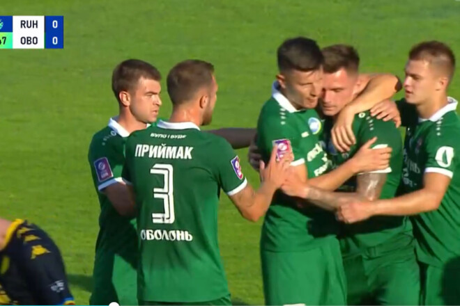 ВІДЕО. Класний удар головою. Оболонь забила гол у матчі УПЛ