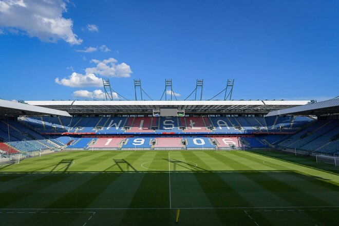 ФОТО. Шахтар показав, як виглядає стадіон у Кракові за день до гри ЛК