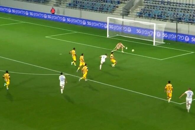 ВІДЕО. Назар Волошин зрівняв рахунок для Динамо у грі з Маккабі Т-А