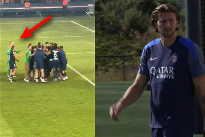 ВІДЕО. Що зробив Забарний, коли побачив, що Сафонов стоїть поруч?