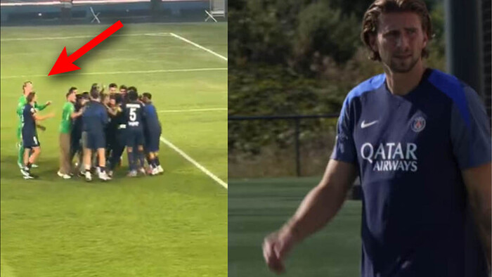 ВИДЕО. Что сделал Забарный, когда увидел, что Сафонов стоит рядом?