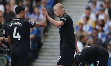 Эрлинг Холанд забил гол в своем юбилейном матче АПЛ