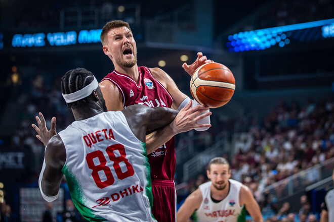 Евробаскет-2025. Порзингис в топе. Латвия одержала победу над Португалией