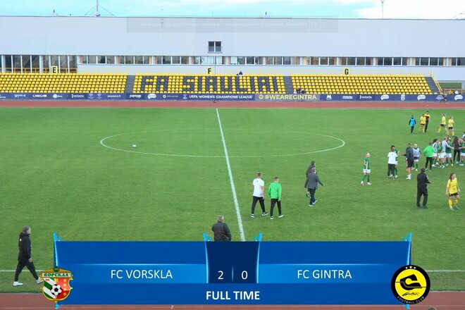 Ворскла – Гінтра – 2:0. Кваліфікація жіночої ЛЧ. Відео голів та огляд