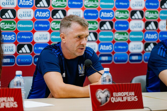 Азербайджан – Украина. Пресс-конференция Реброва. Смотреть онлайн LIVE