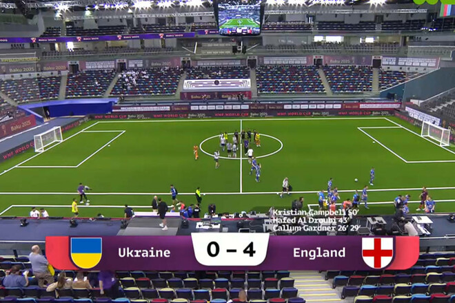 Україна розгромно програла Англії на старті ЧС-2025 з міні-футболу
