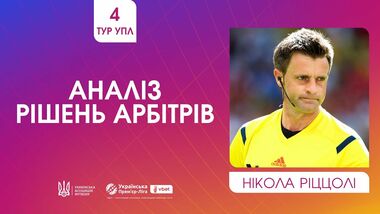 ВІДЕО. Ріццолі прокоментував спірні суддівські моменти 4-го туру УПЛ