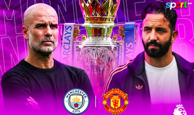 У синьому та червоному кутах рингу. Названо стартові склади Ман Сіті та МЮ