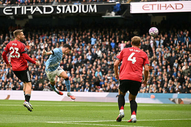 ВИДЕО. Фил Фоден открыл счет для Ман Сити в дерби против МЮ