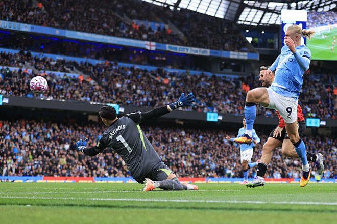 ВІДЕО. Ерлінг Холанд подвоїв перевагу Ман Сіті над Ман Юнайтед