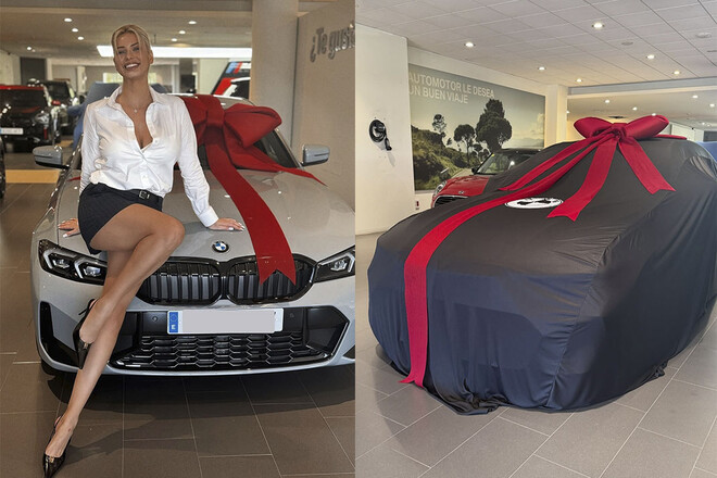 ФОТО. Футболист сборной Украины подарил своей возлюбленной BMW