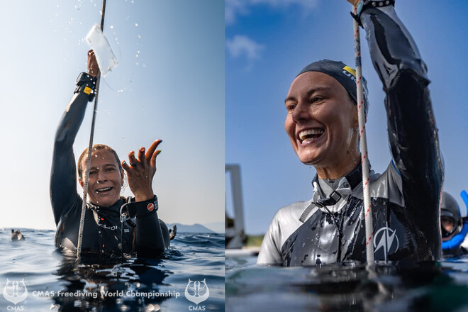 Золото и серебро. Двойной пьедестал сделали украинки на ЧМ по фридайвингу