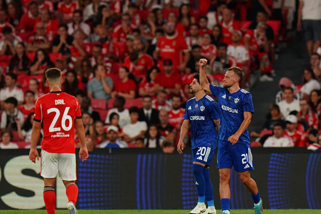 Бенфика – Карабах – 2:3. Кащук забил Трубину, ассисты Судакова. Видео голов