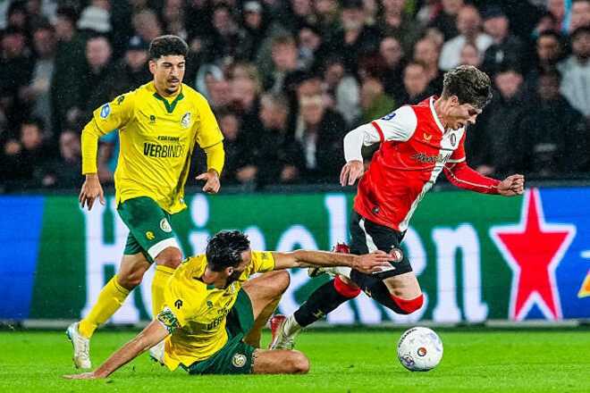 ВИДЕО. Пятая победа. Фейенорд обыграл Фортуну и стал лидером в Нидерландах