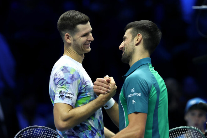 Huber Hurkach - Novak Dzhokovich. Watch online. Live broadcast