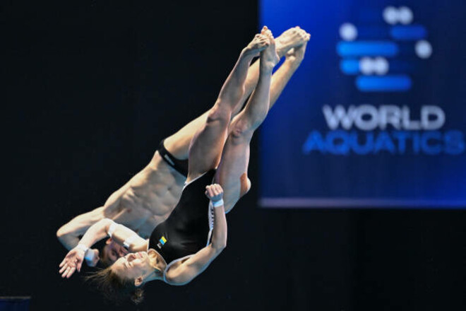 Золотий мікст на вишці. Байло та Болюх виграли ЧЄ-2025 зі стрибків у воду