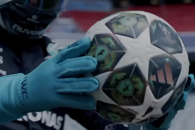 ВИДЕО. Пилот Формулы-1 доставил официальный мяч на финал Лиги чемпионов