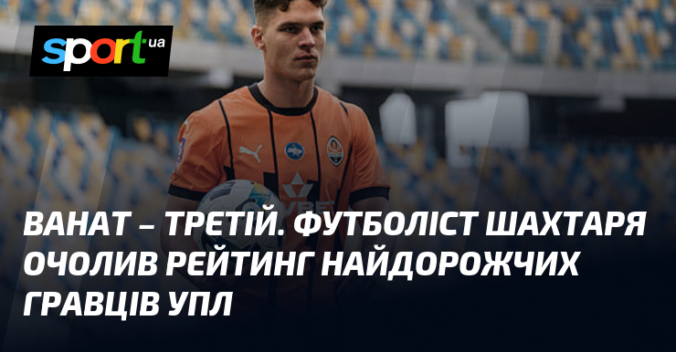 Ванат - третій. Футболіст Шахтаря очолив рейтинг найдорожчих гравців УПЛ
