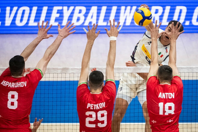 Ліга націй з волейболу. Чемпіони світу втратили сет, але перемогли Болгарію