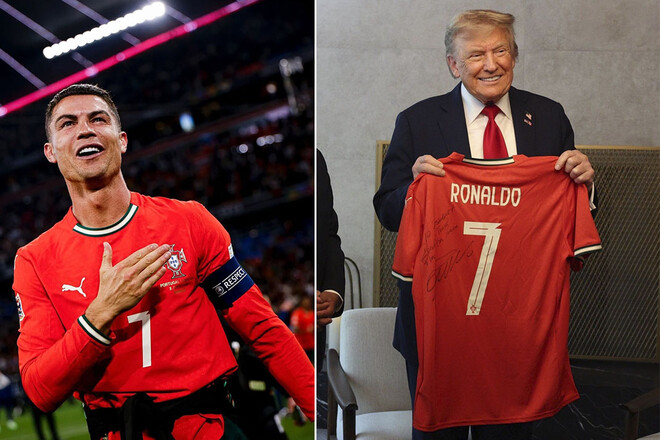 ФОТО. Роналду подарил футболку Трампу. И обратился с важным посланием