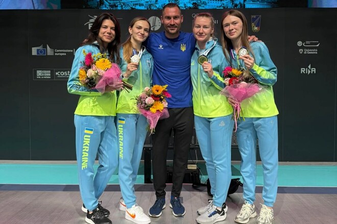 Сборная Украины вошла в топ-3 медального зачета ЧЕ-2025 по фехтованию