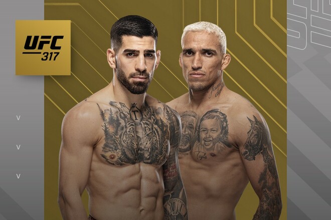 Где смотреть онлайн UFC 317. Илия Топурия – Чарльз Оливейра