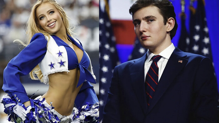 ФОТО. Сын Трампа влюбился в чирлидершу. Кто она?