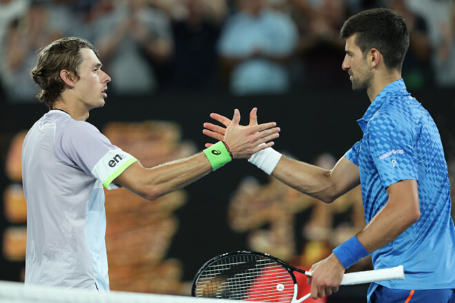 Alex de Minaur - Novak Dzhokovich. Watch online. Live broadcast