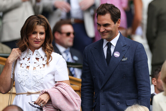 Photo. Feder and his wife came to see Dzhokovich's match on Wimbledon