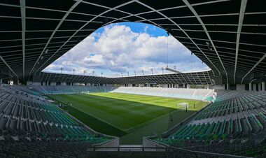ФОТО. Как выглядит стадион в Любляне перед матчем Шахтера в Лиге Европы