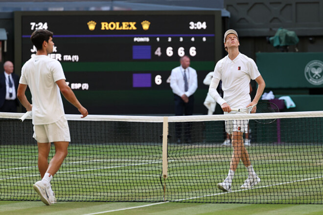 Янник Синнер – Карлос Алькарас. Финал Уимблдона-2025. Видеообзор матча