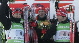 Сборная Норвегии - победитель эстафеты в Оберхофе!