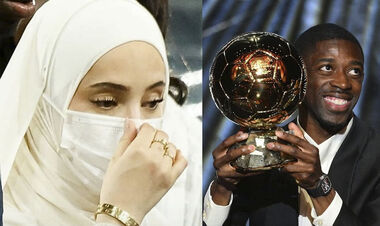 ФОТО. Таинственная жена Усмана Дембеле поздравила его с Золотым мячом