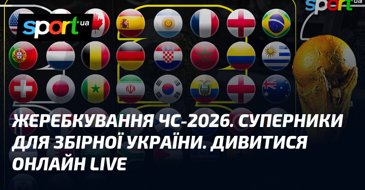 Жеребкування ЧС-2026. Суперники для збірної України. Дивитися онлайн LIVE