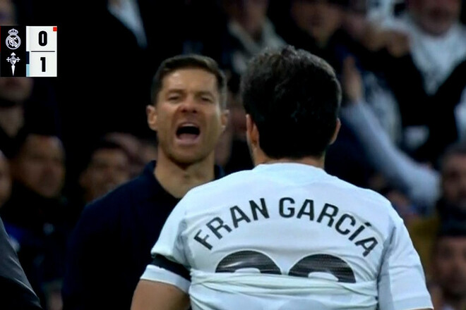 ВИДЕО. Хаби Алонсо выкрикнул нецензурную фразу игроку Реала после красной