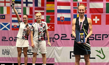 Украинские бадминтонисты взяли золото и бронзу на турнире в Каунасе