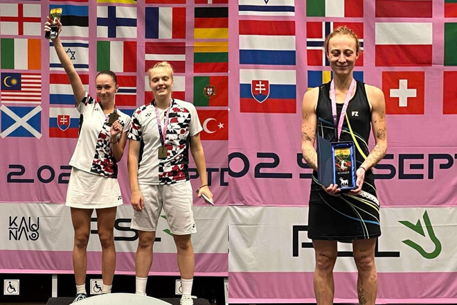 Українські бадмінтоністи взяли золото та бронзу на турнірі у Каунасі