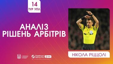 ВИДЕО. Риццоли прокомментировал спорные судейские моменты 14-го тура УПЛ
