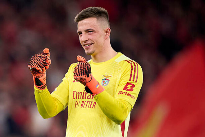 Трубін зіграв 50 матчів без пропущених м'ячів за Бенфіку