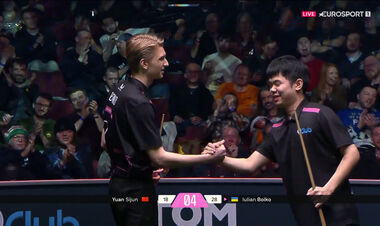 Юліан Бойко обіграв китайця та вийшов у півфінал снукерного Shoot Out