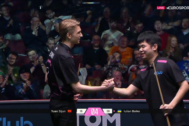 Юліан Бойко обіграв китайця та вийшов у півфінал снукерного Shoot Out