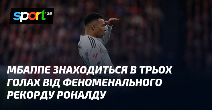 Мбаппе знаходиться в трьох голах над феноменального рекорду Роналду