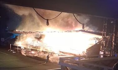 ВИДЕО. Болельщики финского клуба сожгли стадион после вылета клуба