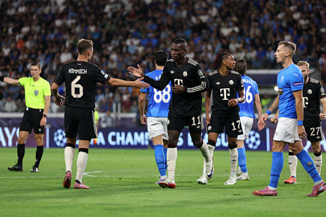 ВИДЕО. Первый гол Джексона и дубль Кейна. Бавария уничтожила Пафос за тайм