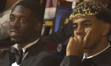 ВИДЕО. Дембеле и Ямаль привлекли внимание на Globe Soccer Awards