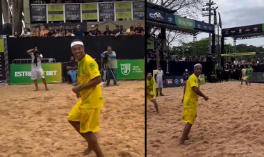 ВИДЕО. Роналдиньо даже в свои 45 шокирует публику своими скиллами