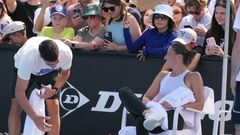 ВИДЕО. Костюк пообщалась с Алькарасом во время тренировок на Aus Open