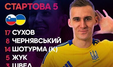 Названо стартову п'ятірку збірної України з футзалу на гру зі Словенією
