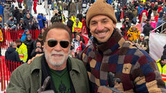 ФОТО. «Терминатор и Арнольд». Златан встретился со Шварцнеггером